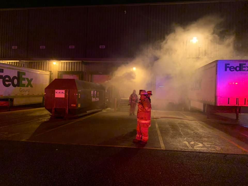 20200523DumpsterCompactorFire