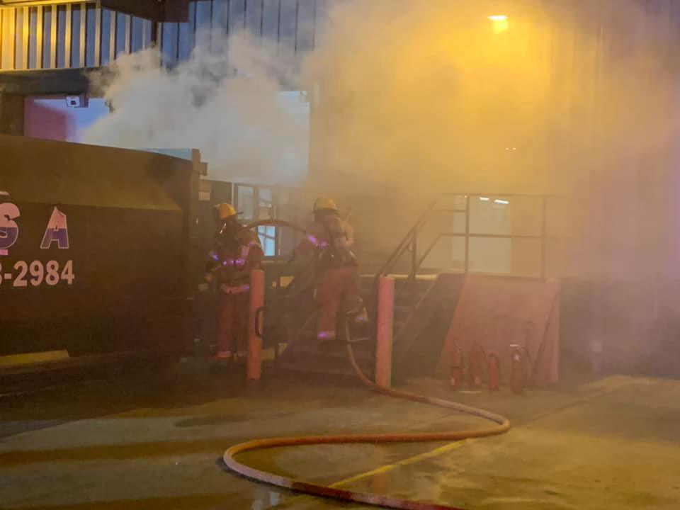 20200523DumpsterCompactorFire2